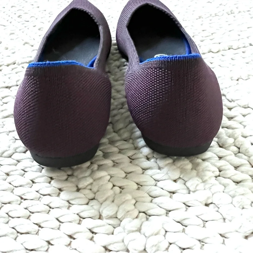 ROTHYS The Point Pointed Toe Flats Port Purple *Retired* Womens Size 6.5 EUC
